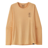 Patagonia Women's Long Sleeved Capilene Cool Daily Graphic Shirt - Lands - Sandy Melon X-Dye