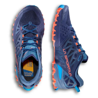 La Sportiva Bushido III Wide in Deep Sea / Cherry Tomato