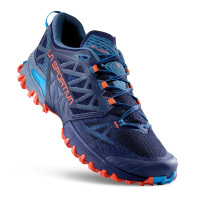 La Sportiva Bushido III Wide in Deep Sea / Cherry Tomato