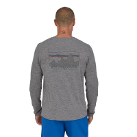 Patagonia Men's Long-Sleeved Capilene Cool Daily Graphic Shirt in '73 Skyline: Feather Grey
