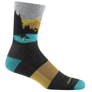 Darn Tough Men's Close Encounters Micro Crew Midweight Hiking Sock in Charcoal