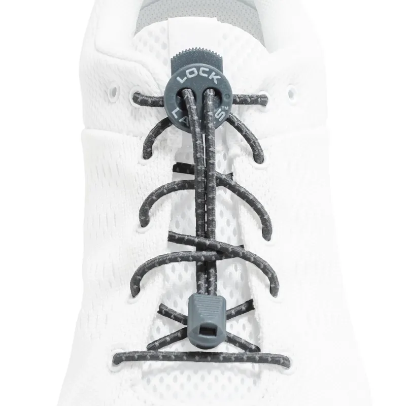 Lock Laces Lock Laces in Reflective Storm Grey