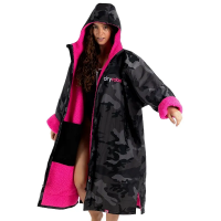 Dryrobe Advance Long Sleeve - Black Camo / Pink
