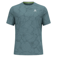 Odlo Men's Zeroweight Engineered Chill-Tec Running T-Shirt in Dark Slate Melange