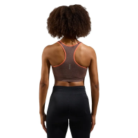 Odlo Women's Ceramicool Seamless Medium Support Sports Bra in Living Coral Melange