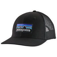Patagonia P-6 Logo Trucker Hat in Black
