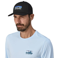 Patagonia P-6 Logo Trucker Hat in Black
