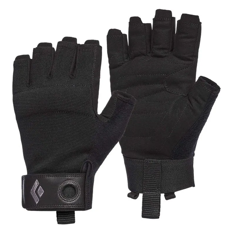 Black Diamond Crag Half-Finger Gloves in Black
