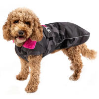 Dryrobe Dog Robe - Black Camo / Pink