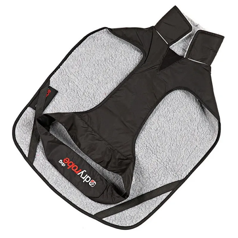 Dryrobe Dog Robe in Black Grey