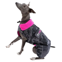 Dryrobe Dog Robe in Black Camo Pink