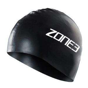 Zone3 Silicone Swim Cap - Black 