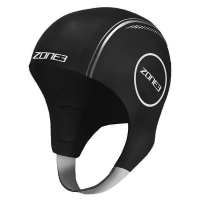  Zone3 Neoprene Swim Cap - Black / Silver 