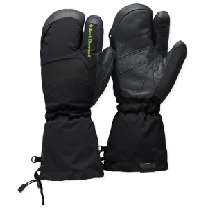 Black Diamond Alpine 3-Finger Mitts - Black-Carbon