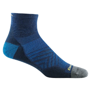 Darn Tough Men's Run Quarter No Cushion Ultra-Lightweight Running Sock - Eclipse
