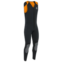 Palm Centre Longjohn - Black / Orange - XL