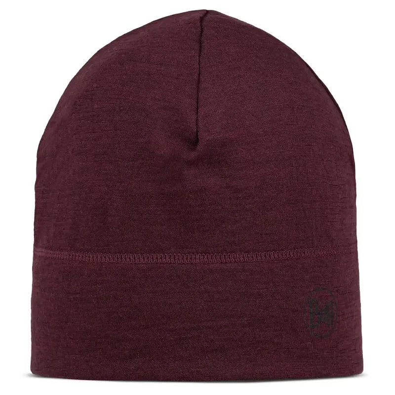 Buff Merino Lightweight Beanie - Solid Garnet