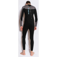 Circle One Mens 5/4mm Winter Wetsuit Icon GBS Back Zip - Black / Grey 