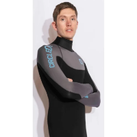 Circle One Mens 5/4mm Winter Wetsuit Icon GBS Back Zip - Black / Grey 