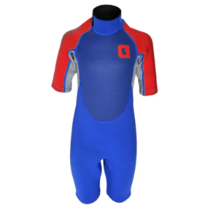Circle One Kids (Toddler) 3/2mm Summer Wetsuit Faze Shorty - Red / Blue / Grey 