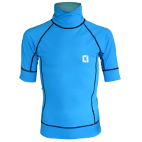 Circle One Kids Short Sleeve Rash Vest - Blue 