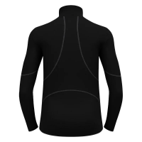Odlo Men's ACTIVE X-WARM ECO Half-Zip Turtleneck Baselayer Top - Black