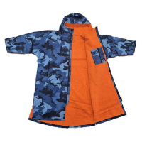 Dryrobe Advance Long Sleeve - Blue Camo / Orange