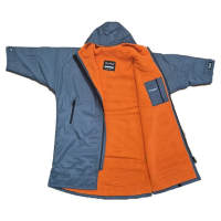 Dryrobe Advance Long Sleeve - Charcoal Grey / Orange