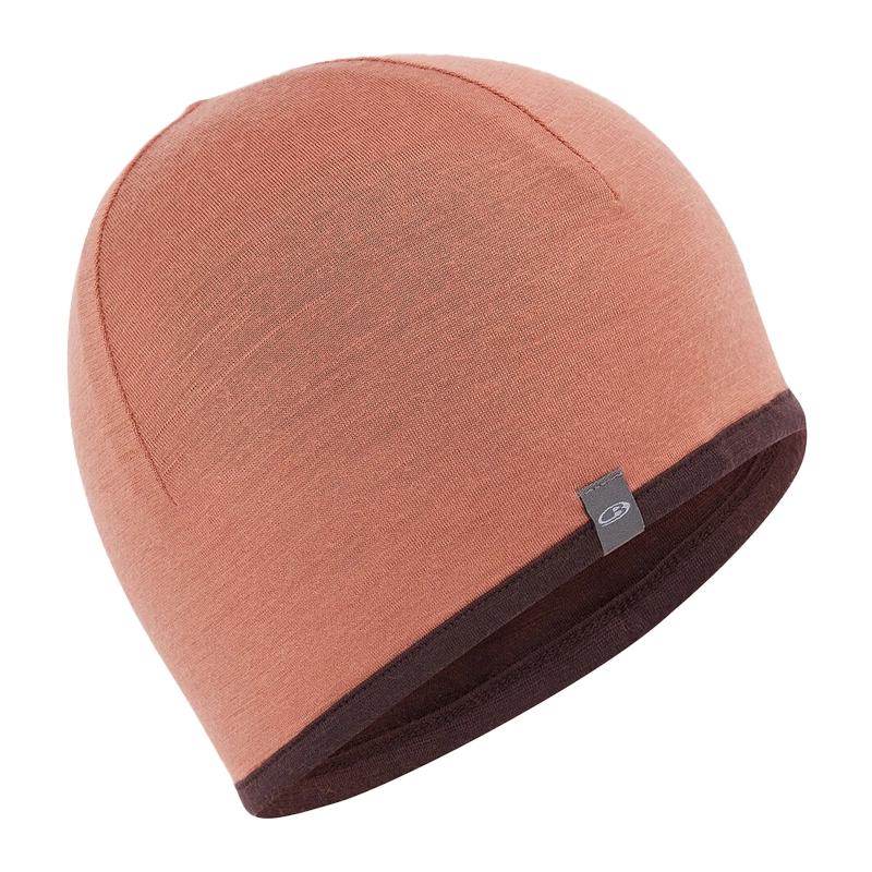 Icebreaker Unisex Merino 200 Pocket Hat - Cedarwood / Bittersweet