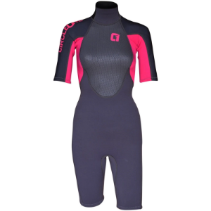 Circle One Womens 3/2mm Summer Wetsuit Faze Shorty - Grey / Magenta