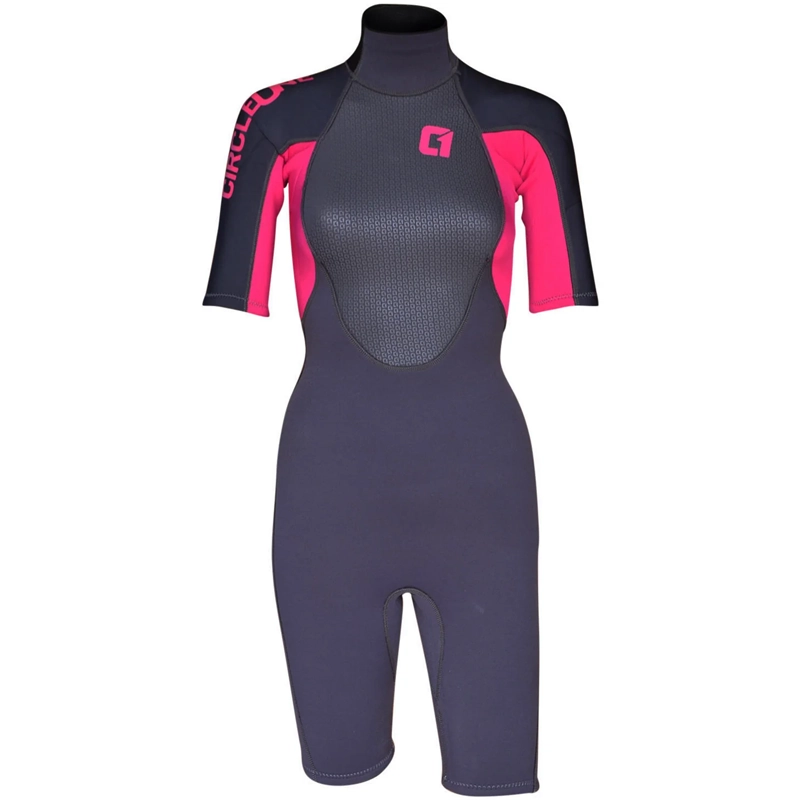 Circle One Womens 3/2mm Summer Wetsuit Faze Shorty - Grey / Magenta