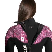 Circle One Womens 5/4mm Winter Wetsuit Kona GBS Back Zip - Black / Magenta