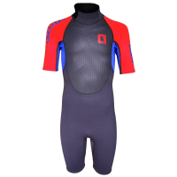 Circle One Kids (Toddler) 3/2mm Summer Wetsuit Faze Shorty - Black / Red / Blue