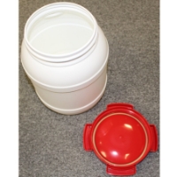 CurTec Wide Neck Drum (Daren Drum) - White / Red - 3.6L