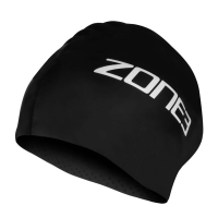Zone3 Extra Long Hair Silicone Swim Cap - Black