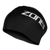 Zone3 Long Hair Silicone Swim Cap - Hi-Vis Orange - Black m Cap