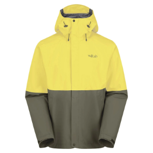 Rab Downpour Waterproof Jacket - Army / Pollen