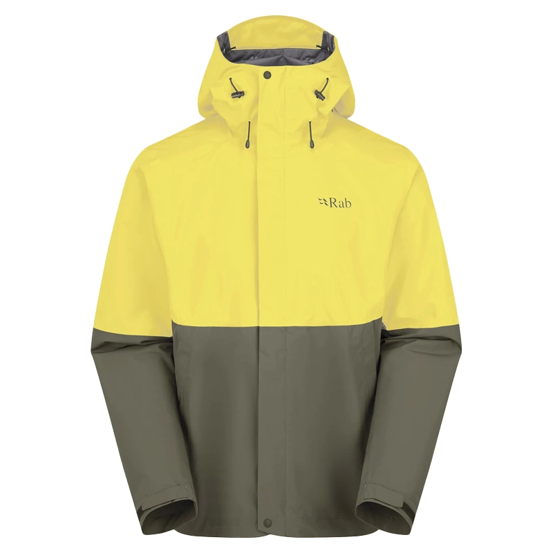 Rab Downpour Waterproof Jacket - Pollen / Army