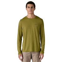 Patagonia Men's Long-Sleeved Capilene Cool Daily Graphic Shirt - Lands - Clean Climb Roots: Graze Green X-Dye