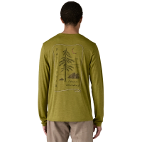Patagonia Men's Long-Sleeved Capilene Cool Daily Graphic Shirt - Lands - Clean Climb Roots: Graze Green X-Dye