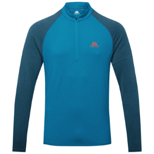 Mountain Equipment Nava LS Men's Zip T - Mykonos / Majolica