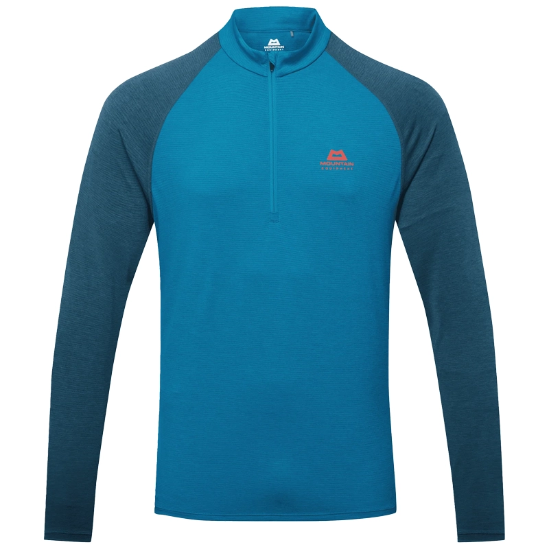 Mountain Equipment Nava LS Men's Zip T - Mykonos / Majolica