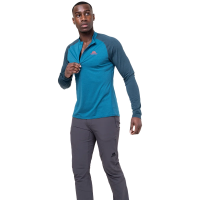 Mountain Equipment Nava LS Men's Zip T - Mykonos / Majolica