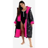 Dryrobe Advance Long Sleeve - Black Camo / Pink